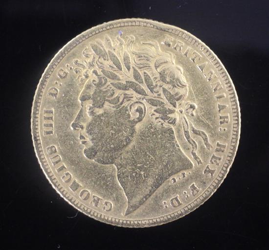 A George IV 1821 gold full sovereign, (NF).